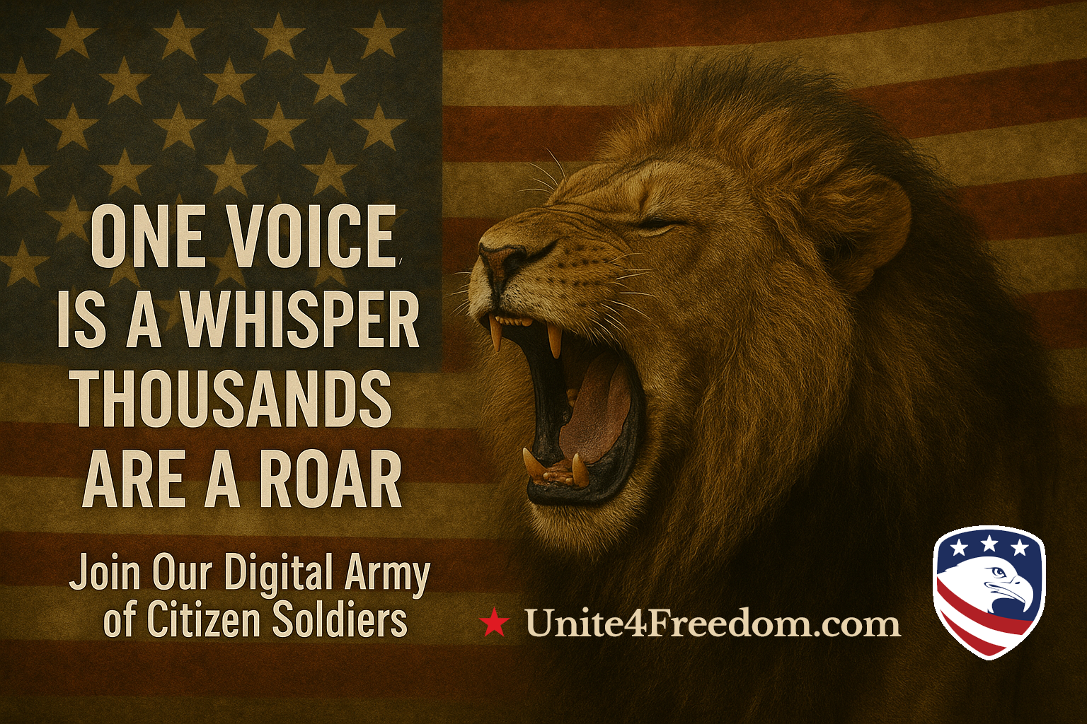 one voice is a whisper graphic 10.22.25